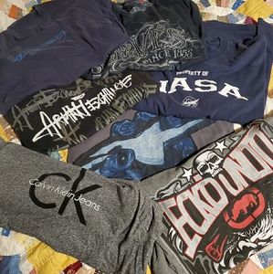 mens tee shirt lot ecko, levis, armani and more